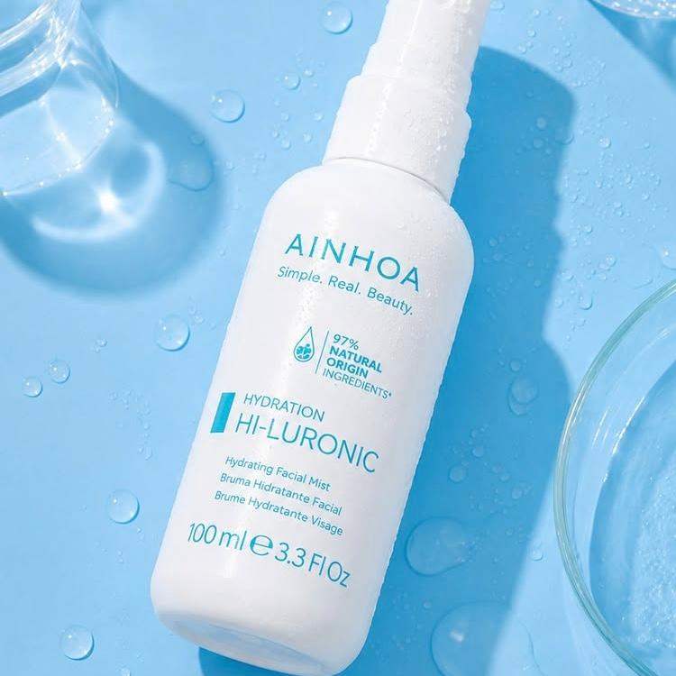 Bruma hidratante facial ácido hialurónico Ainhoa cosmética natural española House of Nadia