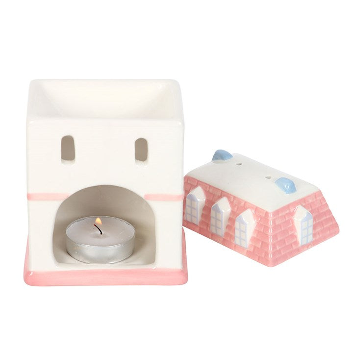 Quemador de Wax Melts · Casita con Flores