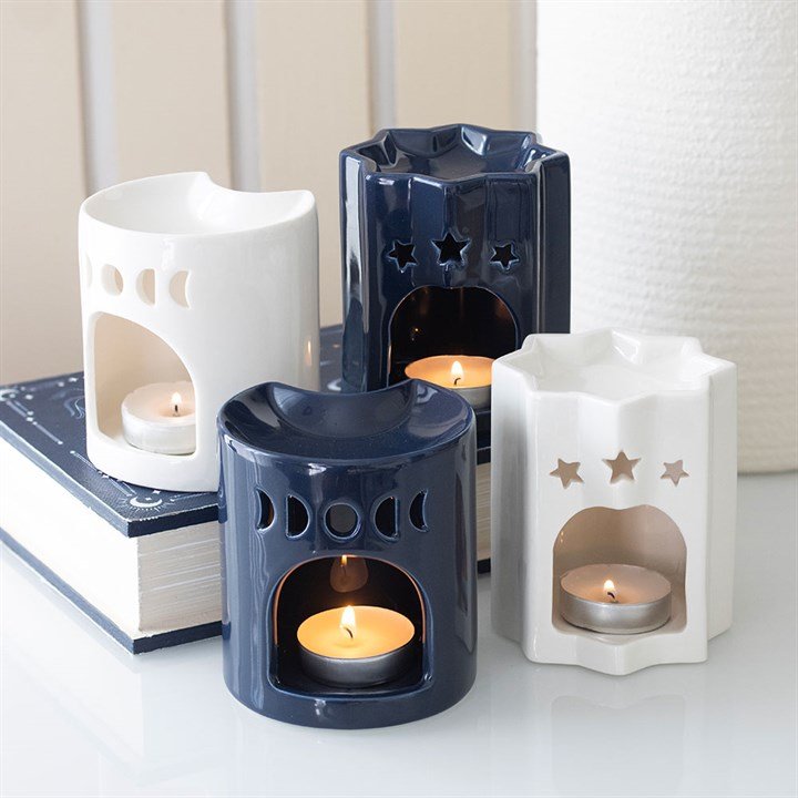 Quemador artesanal de wax melts con forma de estrellas, tamaño mini para decorar y aromatizar