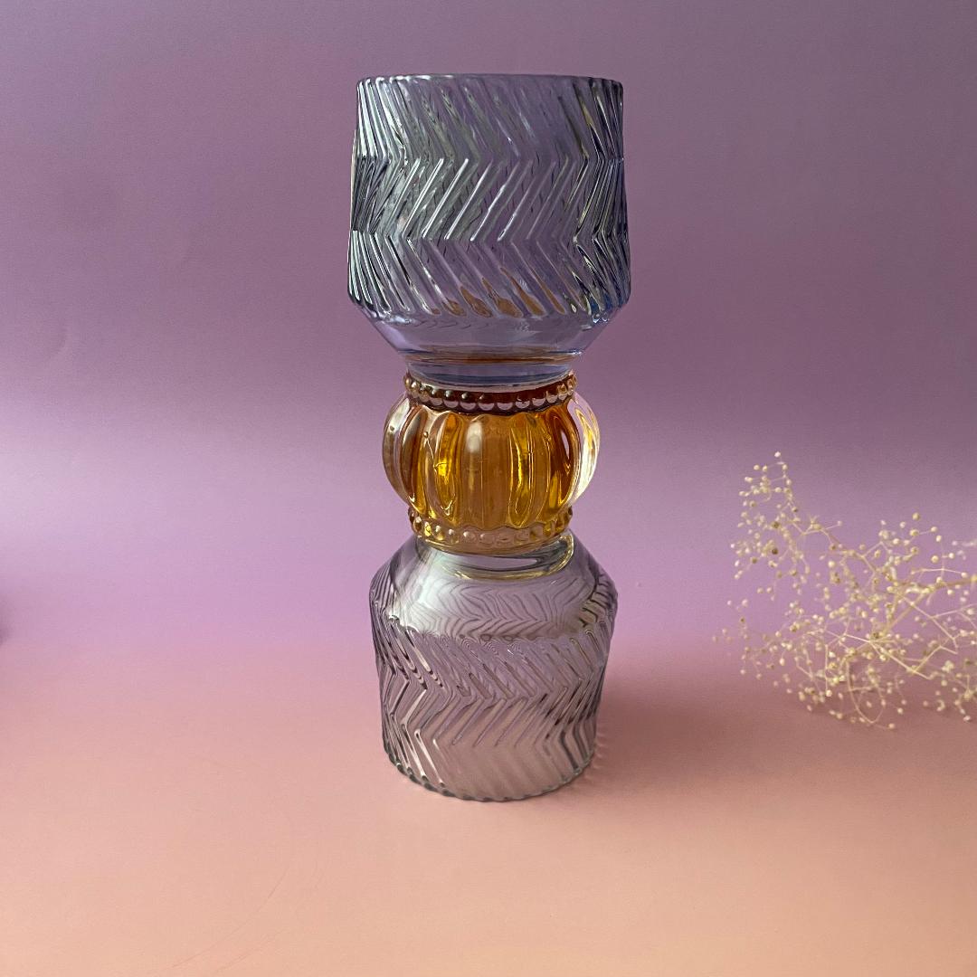 Portavelas doble malva - House of Nadia