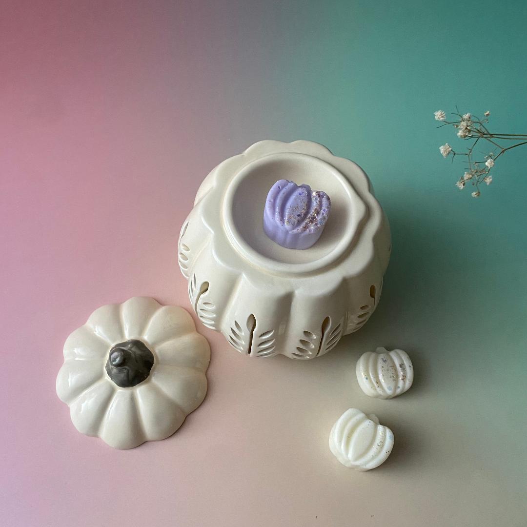 Quemador calabaza para aromaterapia con vela de té