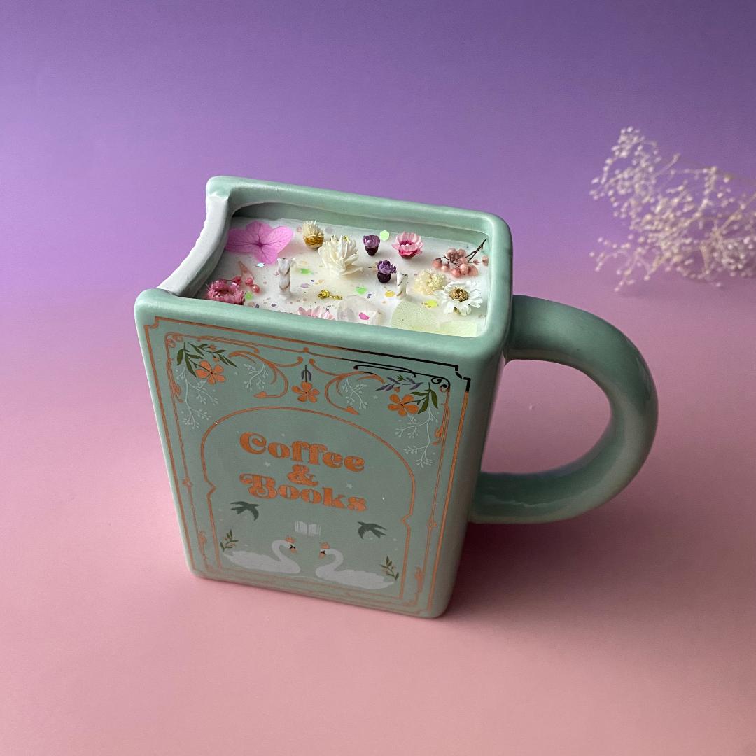 Vela Aromática Taza-Libro