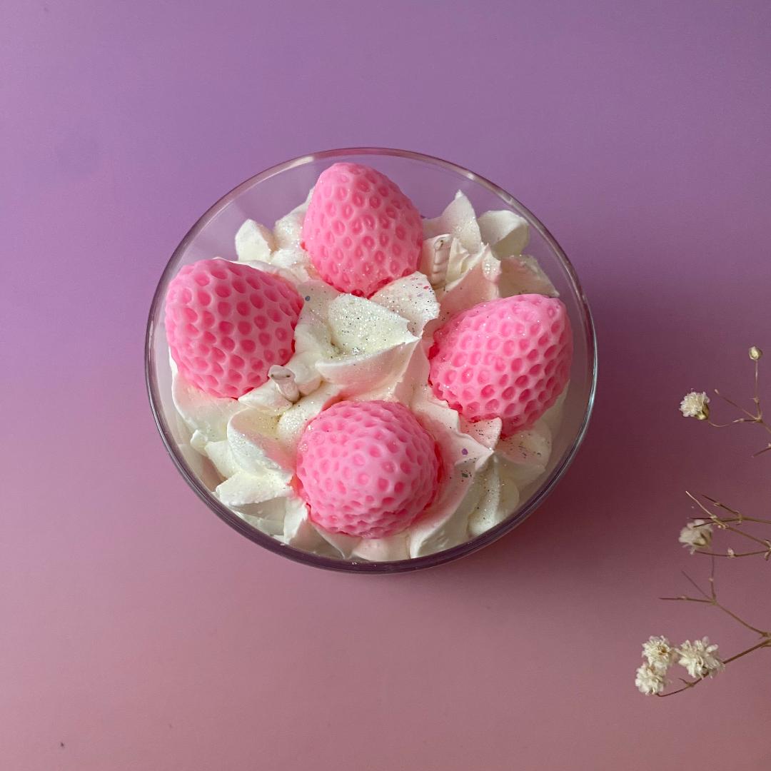 Vela postre Fresas con nata - House of Nadia